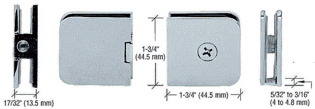 CRL UC66BN Brushed Nickel Junior Traditional Style Fixed Panel U-Clamp