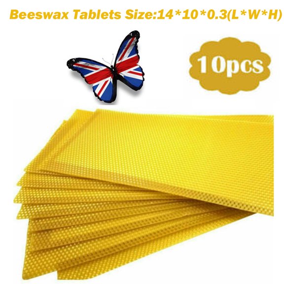 10 Pcs Honeycomb Wax Frames Beekeeping Foundation Honey Hive Equipment Bee