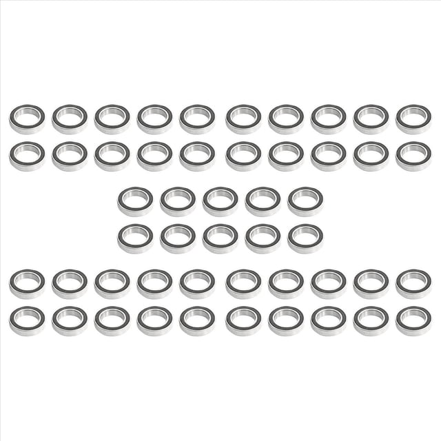 50 Piezas 6802- 15x24x5mm Rodamientos Rigidos de Bolas Metalicos Protegidos Sellados