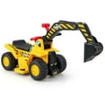 thumbnail image 1 of Pemberly Row Electric Kids Ride On Excavator Pretend Play Toy w/Basketball Hoop, 1 of 8