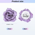 thumbnail image 3 of Broches y Pines de Rosa Uxcell para Mujeres, Clips de Flores de Tela Grande para Boda [11cm, Púrpura Claro], 3 of 7