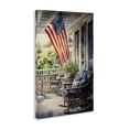 thumbnail image 4 of Stupell Industries Porch with American Flag Scenery Painting Gallery Wrapped Canvas Art Print Wall Art, 20 x 30, 4 of 8