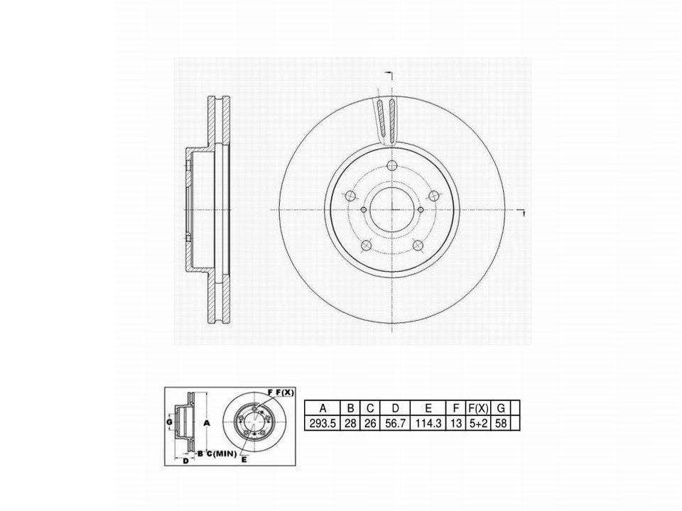Winstop Brake Rotor, Front WS250234, Subaru Legacy 2019-2015