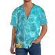 thumbnail image 1 of Balery Coral And Seashell On The Beach Camisa Casual de Manga Corta con Botones para Hombre, Texturizada, Estilo Cubano, para Playa, Verano-Small, 1 of 5