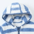 thumbnail image 6 of FAOWME Boys Outwear Zipper Toddler Warm Striped Kids Hooded Thick Coat Baby Girls Girls Coat Jacket Blue 3-4 Years, 6 of 8
