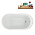 thumbnail image 6 of 59" Streamline N4900CH Soaking Freestanding Tub and Tray With Internal Drain in Polished Chrome, 6 of 11