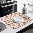 thumbnail image 4 of Microfibre Drying Mat for Kitchen Pioneer Dish Drying Drainer Mat Absorbent Colorful Floral Drying Mat Washing Up for Glass, Plate & Cup 16inch X 18inch, 4 of 7