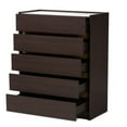 thumbnail image 4 of Bowery Hill Commode 5 Tiroirs en Bois Finition Brun Foncé et Or, 4 of 10