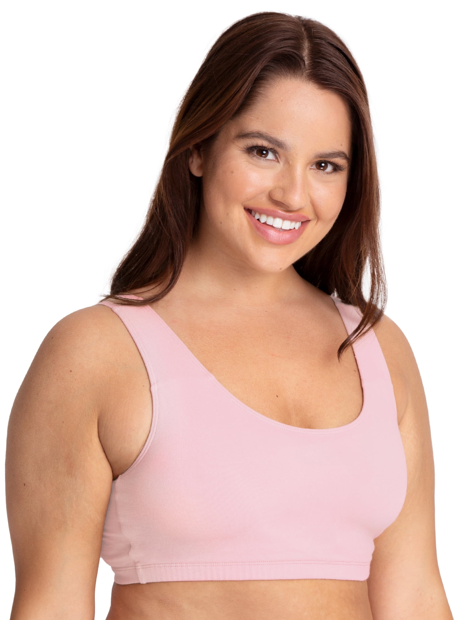 Fruit of the Loom Women's Tank Style Cotton Sports Bra, 3-Pack, Style- 9012