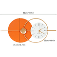 thumbnail image 2 of Large 31.5 Inch Wall Clock Modern Geometric Design Metal & Glass Clock Gold and Orange Quartz Clock for Living Room, 2 of 7