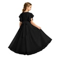 thumbnail image 5 of Bobifish Toddler Girls Bridesmaid Dress Flutter Sleeve Pleated Party Soft Flowy Dress Formal Evening Children Girls Dresss, 5 of 6