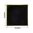 thumbnail image 4 of Balsa Circle 10 Concave Black 10" Square Disposable Salad Dinner Plastic Plates Gold Trim Party Events Decorations, 4 of 8