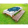 thumbnail image 1 of Lotus Outdoor Tablecloth, Arabesque Style Traditional Magic Vintage Leaves Symbolic Hippie Graphic, Decorative Washable Fabric Picnic Table Cloth, 58 X 84 Inches,Sky and Violet Blue, by Ambesonne, 1 of 2