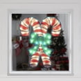 thumbnail image 3 of Northlight 18.5" Lighted Double Candy Cane Christmas Window Silhouette, 3 of 8