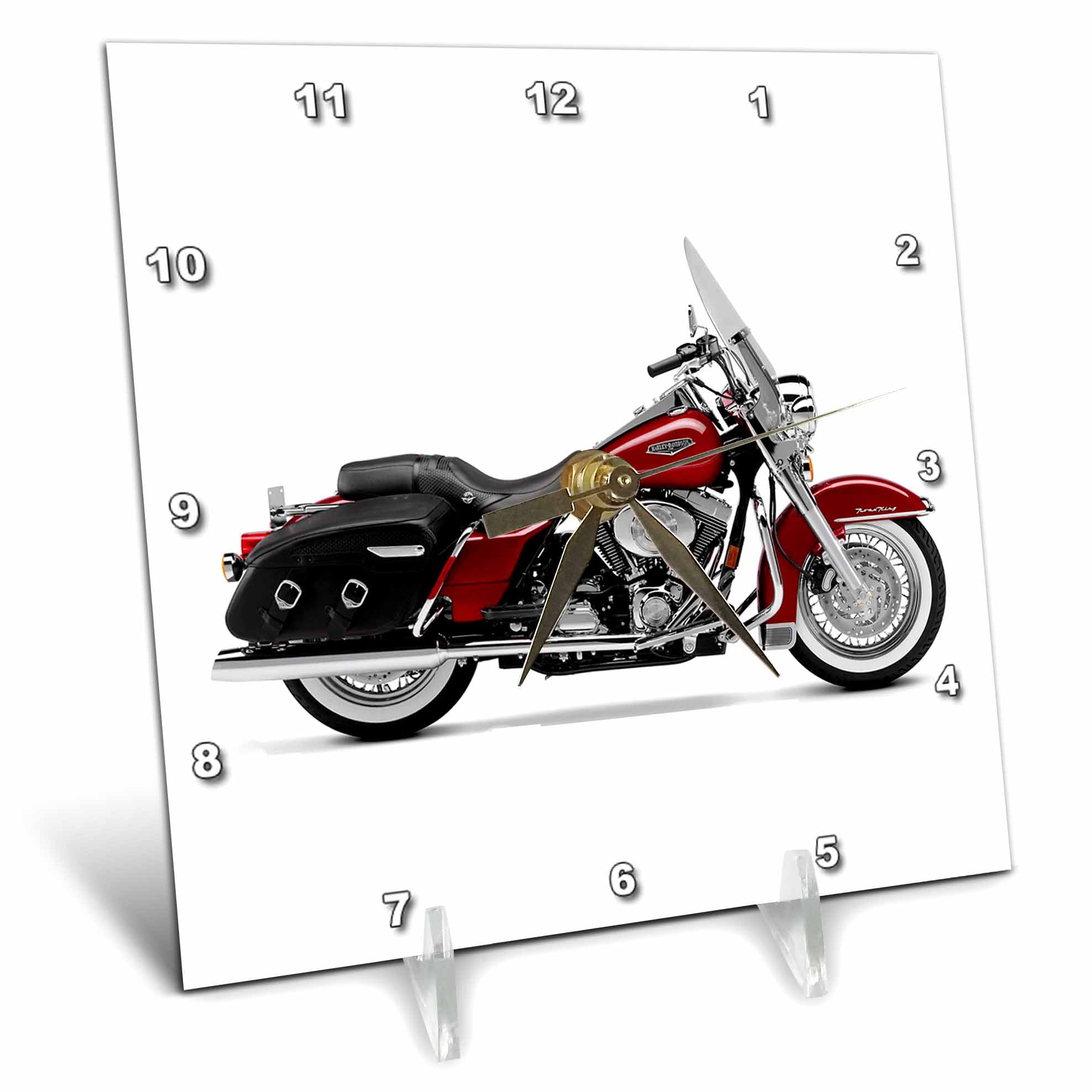 3dRose Desk Clock Picturing HarleyDavidson® Motorcycle
