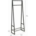 thumbnail image 2 of 9 Hooks Coat Rack with Shoe Shelf, Black Hall Stand Entryway Storage, 2 of 5