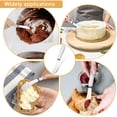 thumbnail image 2 of Butter Spreader Knife Wide Blade Stainless Steel Spreader Knife with White Porcelain Handles Multipurpose Cheese Butter Spreader Knives for Kitchen Use 5.74 Inch (4), 2 of 7