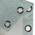 thumbnail image 4 of Ambesonne Ivory and Blue Grommet Curtain, Squares Lines, 50" x 120", Pale Blue and Ivory, 4 of 6
