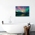 thumbnail image 5 of JEUXUS S01950 Wall Art Aurora scenery on Canvas Stretched and Framed Canvas Ready to Hang for Home Decorations Wall Decor 20x16inch, 5 of 6