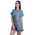 thumbnail image 2 of Moomaya Womens Printed Tee and Shorts Pajama Set PJs,Short Sleeve Sleepwear Nightwear S-XXL, 2 of 7