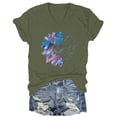 thumbnail image 4 of T Shirts For Women Womens Tops Graphic Shirts Sunflower Pattern Print Crew Neck Short Sleeve Tees Loose Tshirts Cute Casual Teacher Outfits, 4 of 5