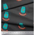 thumbnail image 2 of Soimoi Green Poly Georgette Fabric Jar & Happy Valentine Day Text Print Sewing Fabric Yard 52 Inch Wide, 2 of 3