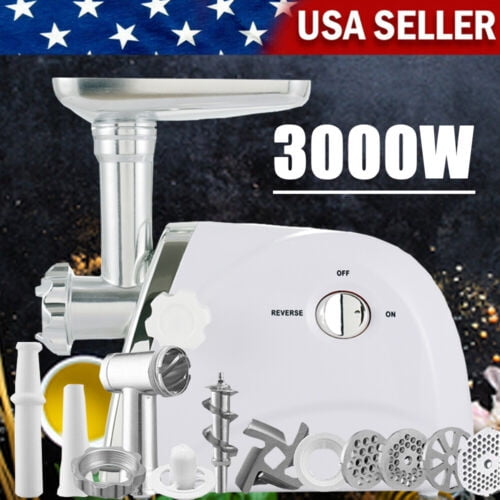 WinHolder Heavy Duty 3000W Powerful Electric Meat Grinder Mincer Sausage Maker w/3 Blades