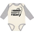 thumbnail image 3 of Inktastic I Hooked Daddy's Heart with Fishing Rod Boys or Girls Long Sleeve Baby Bodysuit, 3 of 5