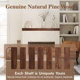 thumbnail image 4 of 60 inch Rustic Handcrafted Solid Mantel Shelf for Over Fireplace - Wall Mounted Floating Mantel Shelf with Invisible Brackets, 4 of 7