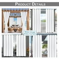 thumbnail image 7 of DONGPAI Outdoor Curtains for Patio 52 x 84 Inch Waterproof Grommet Light Blocking Curtain, White, 2 Panels, 7 of 7