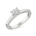 thumbnail image 2 of Eloya Jewel 1.49 Ct Round Cut Moissanite Ring - 14K White Gold Plated Engagement Ring - Elegant Proposal Ring for Her - Ideal Gift for Birthdays or Special Moments - Classic Jewelry for Her, 2 of 3