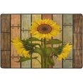 thumbnail image 3 of GZHJMY Wooden Sunflower Vintage Non Slip Area Rug for Living Dinning Room Bedroom Kitchen, 4' x 6'(48 x 72 Inches), Flower Floral Nursery Rug Floor Carpet Yoga Mat, 3 of 6
