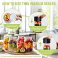 thumbnail image 3 of Electric Mason Jar Vacuum Sealer, Rechargeable Automatic Vacuum Sealer Kit for Wide & Regular Mouth Jars, with LED Display and Accessories for Food Storage, 3 of 6