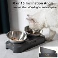 thumbnail image 2 of Comedero elevado de acero inoxidable para perros y gatos, 480 ml x2, doble, antideslizante y a prueba de derrames., 2 of 5