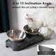 thumbnail image 2 of Comedero elevado de acero inoxidable para perros y gatos, 480 ml x2, doble, antideslizante y a prueba de derrames., 2 of 5