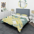thumbnail image 3 of Designart 'Abstract Diagonal Stripe Pattern' Mid-Century Modern Duvet Cover Set, 3 of 4