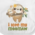 thumbnail image 4 of Inktastic Sloth I Love My Meemaw Boys or Girls Baby Bib, 4 of 4