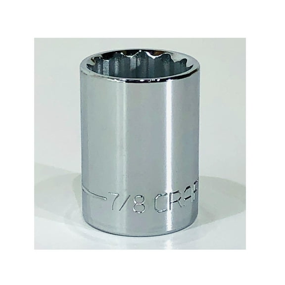 Craftsman 7/8'' SAE/Standard 1/2'' Drive 12 Point Socket - 47512 (Bulk Packaged)