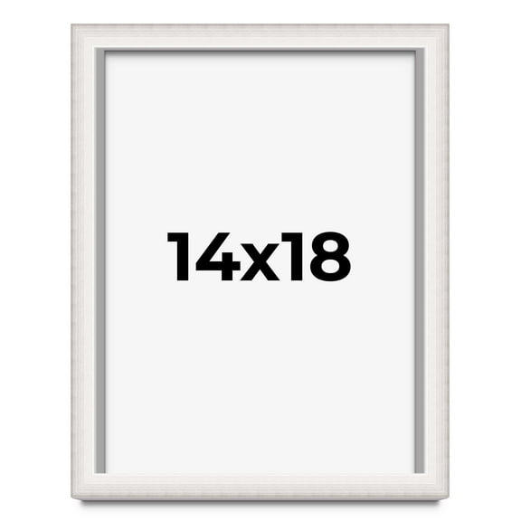 14x18 Shadow Box 1.5" Depth Silver Picture Frame - UV Acrylic, Backing, Hanging Hardware