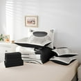 thumbnail image 4 of YST Mid Century Abstract 7-Piece Bedding Set Geometric Aesthetic Grey Black Comforter Set, Queen Size, 4 of 4