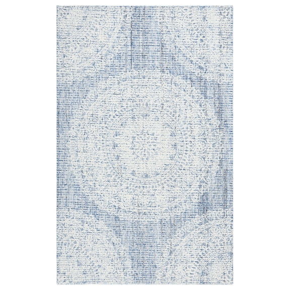 SAFAVIEH Ebony Abby Oriental Area Rug, Blue/Ivory, 6' x 9'