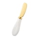 thumbnail image 3 of Cuchillo para mantequilla y queso, mango de porcelana, acero inoxidable para untar tostadas Oro, 3 of 9
