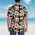 thumbnail image 5 of Haiem Retro Hydrangeas Printed Hawaiian Shirt for Men - Men’s Casual Beach Summer Shirts - Stretch Fabric with Modern Fit-XX-Large, 5 of 7