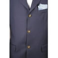 thumbnail image 2 of Men's Navy Designer Fashion Dress Casual Blazer By Alberto Nardoni Brand Designer, 2 of 4