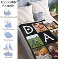 thumbnail image 2 of AISENIN Personalized Dad Blankets with Text Custom Love Dad 6 Pictures Blanket with Picture Customized Father's Day Birthday Gifts for Father Husband, 2 of 5