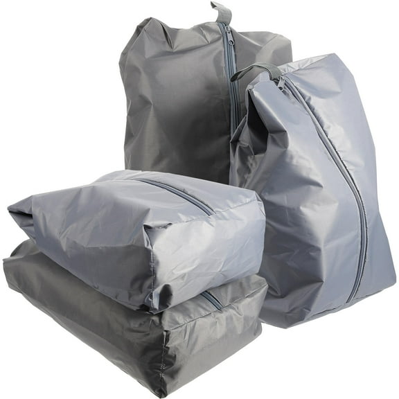 WHAMVOX  4 Pcs Shoe Bag Sneakers Travel Large Shoes Sport Mother Grey