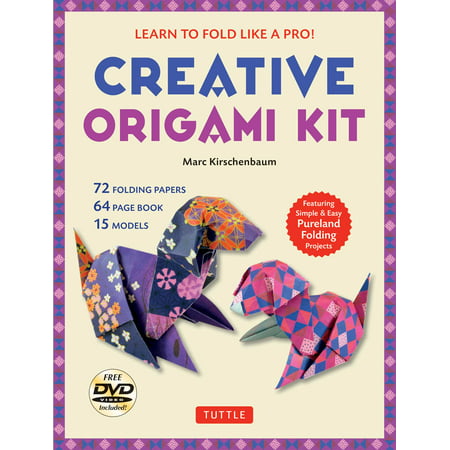 Creative Origami Kit Learn To Fold Like A Pro Instructional Dvd 64 Page Origami Book 72 Origami Papers Original Easy Origami For Kids Or Adults