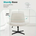 thumbnail image 6 of Simenmax Home Office Desk Chair, Mid-Century Inspired Adjustable Swivel Comfy Upholstered,Beige, 6 of 8