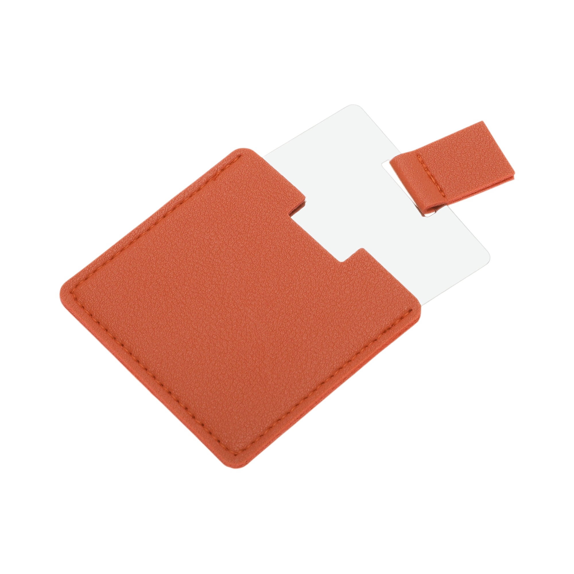 Unique Bargains 1 Pc Square Shape Makeup Mirror Orange