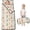 Princess and Leaf Beige Pattern, variant on Princess and Leaf Beige Pattern Teens Toddler Nap Mat with Pillow, Sleeping Mat Bag for Preschool Daycare 50"x20"